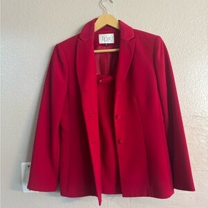 Le Suit Women's Vibrant Red Blazer